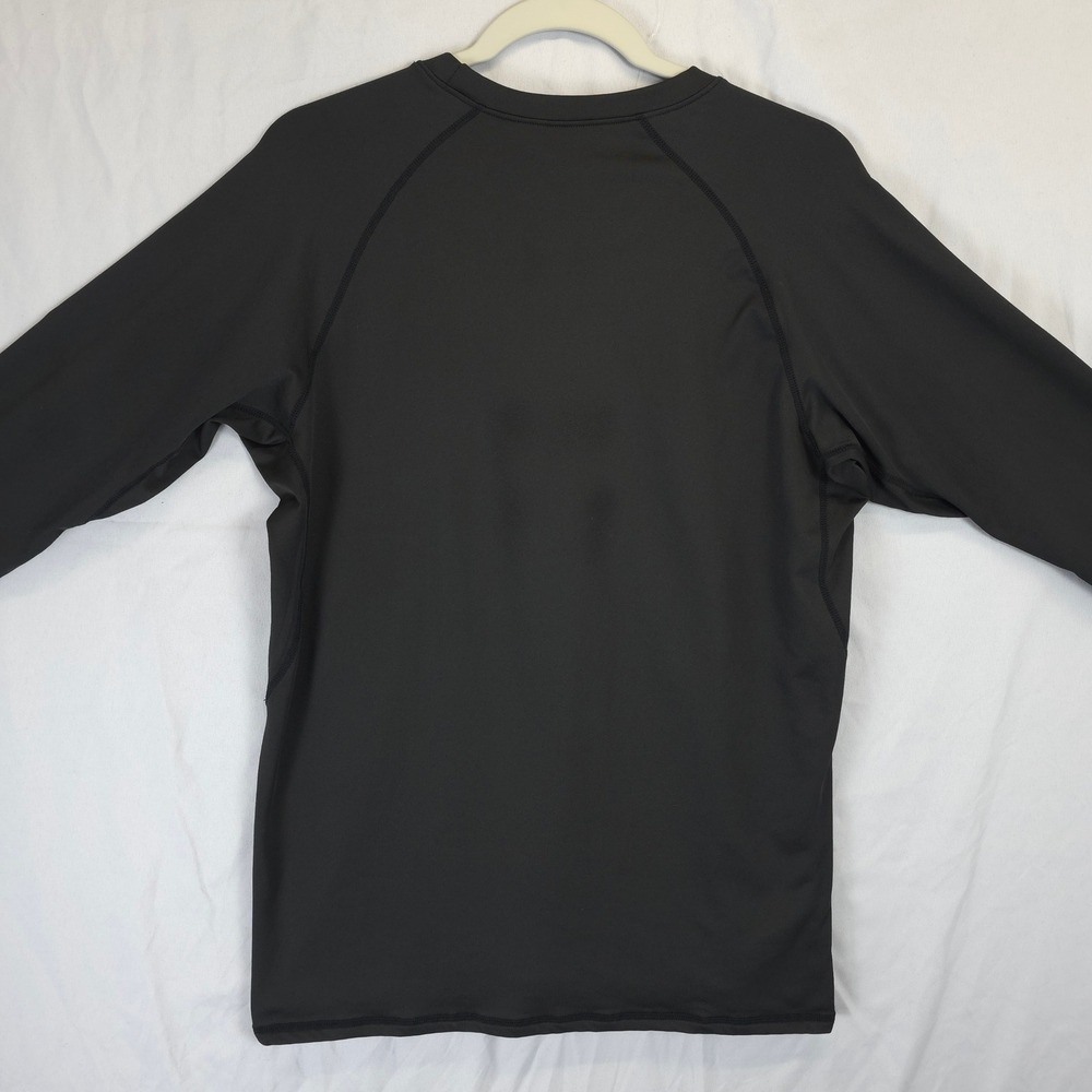 Men Black Long Sleeve Set of 3 Layering Shirt Crew Neck Stretch Men L Workwear - Picture 2 of 10